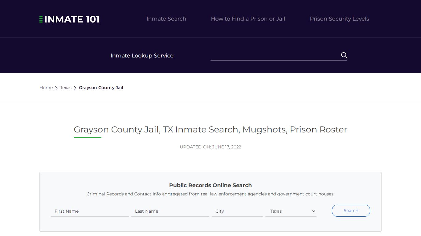 Grayson County Jail, TX Inmate Search, Mugshots, Prison Roster